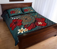 Cook Islands Quilt Bed Set - Blue Turtle Tribal - Polynesian Pride
