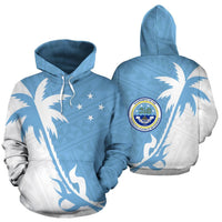 Federated States of Micronesia Hoodie Federated States of Micronesia Seal Coconut Unisex Blue - Polynesian Pride