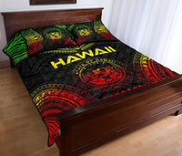 Hawaii Polynesian Chief Quilt Bed Set - Hawaii Seal Polynesian Tattoo Reggae Version - Polynesian Pride