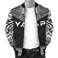 Yap Polynesian Chief Men's Bomber Jacket - Black Version - Polynesian Pride
