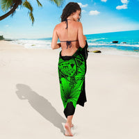 Hawaii Hibiscus Sarong - Turtle Map - Green - Polynesian Pride