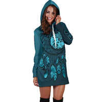Tonga Hoodie Dress - Tonga Coat Of Arms Dreamcatcher - Polynesian Pride