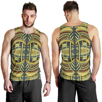 Polynesian Men's Tank Top Yellow White - Polynesian Pride