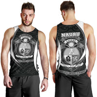 Nauru Polynesian Tank Top (Men) - Nauru Spirit (White) - Polynesian Pride