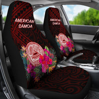 American Samoa car Seat Covers - Coat Of Arm With Polynesian Patterns - Polynesian Pride
