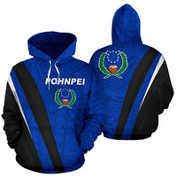 Pohnpei Hoodie Pohnpei Flag Special Version Unisex Blue - Polynesian Pride