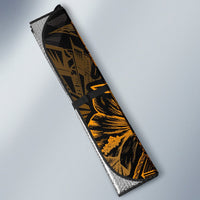 Nauru Auto Sun Shades Turtle Hibiscus Gold - Polynesian Pride