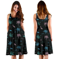 Hawaii Palm Color Midi Dress - Polynesian Pride