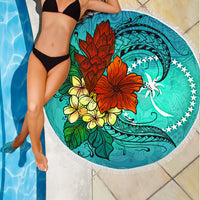 Chuuk State Beach Blanket - Tropical Flowers Style - Polynesian Pride