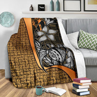 Kosrae Micronesia Premium Blanket Gold - Turtle With Hook - Polynesian Pride