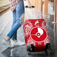 Yap Polynesian Luggage Covers Map Red White - Polynesian Pride