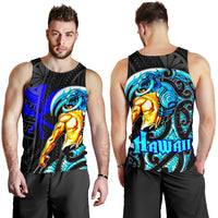 Hawaii Men's Tank Top - Hawaii Warrior Kanaka Maoli Black - Polynesian Pride