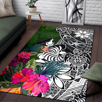 New Caledonia Area Rug - Turtle Plumeria Banana Leaf - Polynesian Pride