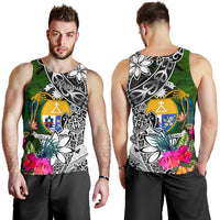 Nauru Men Tank Top - Turtle Plumeria Banana Leaf Crest - Polynesian Pride