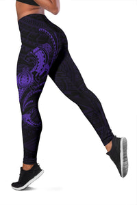 Hawaii Turtle Shark Polynesian Leggings - Purple - Polynesian Pride