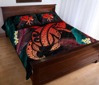 Hawaii Turtle Polynesian Tropical Quilt Bed Set - Ghia Style Red - Polynesian Pride