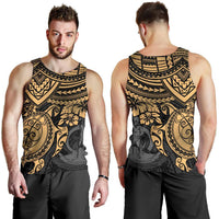 Vanuatu Polynesian Men's Tank Top - Gold Turtle GOLD - Polynesian Pride