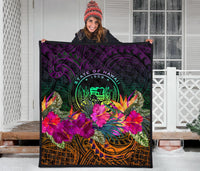 Polynesian Hawaii Premium Quilt - Summer Hibiscus - Polynesian Pride