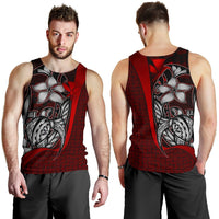 Polynesian Hawaii Men Tank Top Red - Turtle with Hook RED - Polynesian Pride