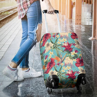Hawaii Seamless Floral Pattern With Tropical Hibiscus Watercolor Luggage Cover - Polynesian Pride