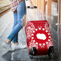 Cook Islands Polynesian Luggage Covers Map Red White - Polynesian Pride