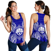 Federated States Of Micronesian Polynesian Women Tank Top Map Blue - Polynesian Pride