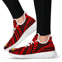 Tonga Polynesian Tattoo Mesh Knit Sneakers - Polynesian Pride