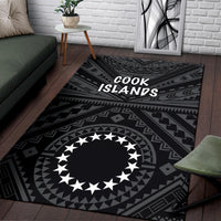 Cook Island Area Rug - Seal With Polynesian Tattoo Style ( Black) - Polynesian Pride