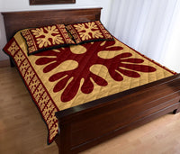 Hawaiian Quilt Pattern Beauty Quilt Bed Set - Polynesian Pride