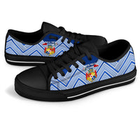 Mate Ma'a Tonga Rugby Low Top Shoe Polynesian Creative Style - Blue - Polynesian Pride