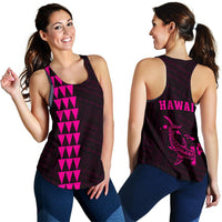 Hawaii Kakau Polynesian Hammerhead Shark Women's Racerback Tank - Pink Pink - Polynesian Pride