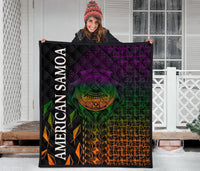 American Samoa Premium Quilt - AS Seal Rocket Style - Polynesian Pride