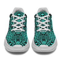 Polynesian Lauhala Mix Turquoise Chunky Sneakers - Polynesian Pride
