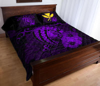 Hawaii Hibiscus Quilt Bed Set - Harold Turtle - Purple - Polynesian Pride