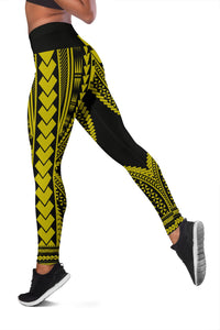 Hawaii Polyneisan Yellow Color Special Tribal Women's Leggings - Polynesian Pride