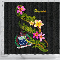 Samoa Polynesian Shower Curtain - Plumeria Tribal - Polynesian Pride