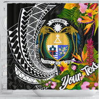 Nauru Shower Curtains - Custom Personalised Seal Spiral Polynesian Patterns - Polynesian Pride