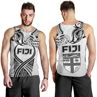 Fiji Rugby Men Tank Top Polynesian Waves Style - Polynesian Pride
