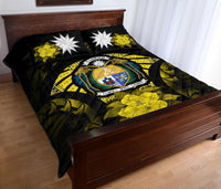 Nauru Polynesian Quilt Bed Set Hibiscus Yellow - Polynesian Pride