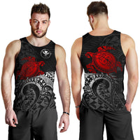 Polynesian Hawaii Men's Tank Top - Polynesian Turtle (Red) - Polynesian Pride