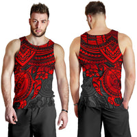 Polynesian Tank Top (Men) - Polynesian Red Turtle - Polynesian Pride