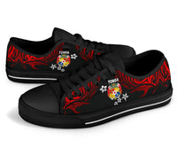 Mate Ma'a Tonga Rugby Low Top Shoe Polynesian Unique Vibes - Red - Polynesian Pride