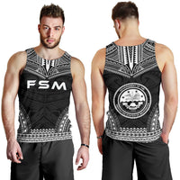 Federated States Of Micronesia Men's Tank Top - Polynesian Chief Black Version - Polynesian Pride
