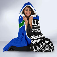 Pohnpei Flag Economy Hooded Blanket Micronesian Pattern - Polynesian Pride