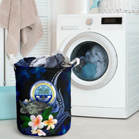 Federated States of Micronesia Laundry Basket - Turtle With Plumeria Flowers - Polynesian Pride