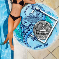 American Samoa Beach Blanket - Custom Personalised Turtle Under The Sea Style - Polynesian Pride