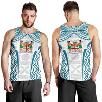 Fiji Tapa Men's Tank Top Coat Of Arms Th5 - Polynesian Pride