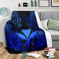 Polynesian Hawaii (Kanaka Maoli) Premium Blanket - Blue Turtle Homeland - Polynesian Pride