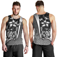 Pohnpei Micronesia Men's Tank Top White - Turtle With Hook White - Polynesian Pride