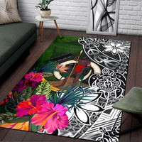 Vanutu Area Rug - Turtle Plumeria Banana Leaf - Polynesian Pride